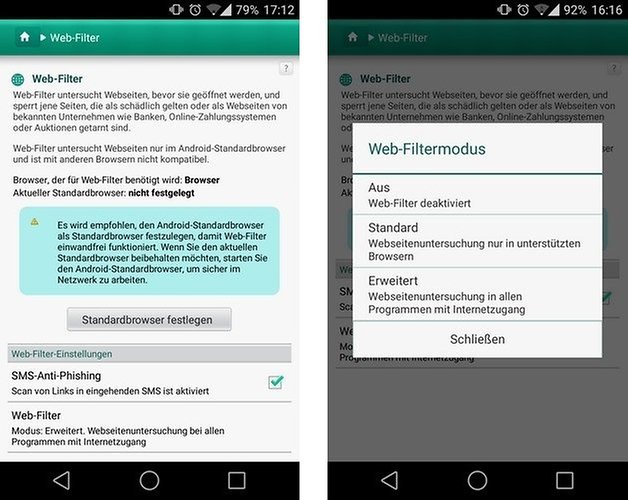 kaspersky web filter german