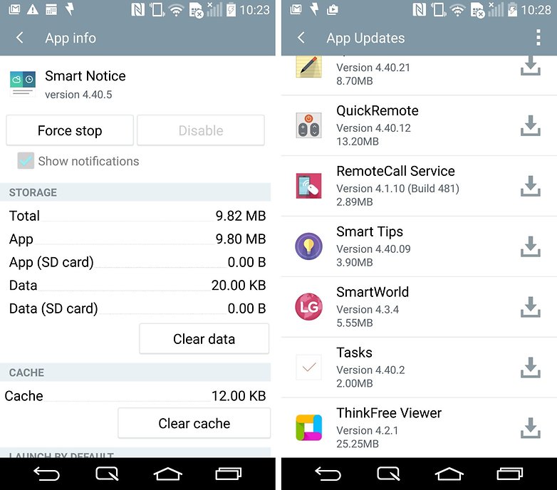 lg g3 smart notice update center