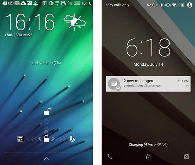 lockscreen android L htc sense