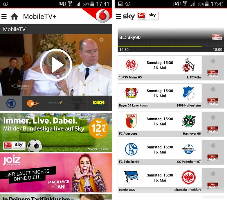 mobiletv vodafone bundesliga sky de