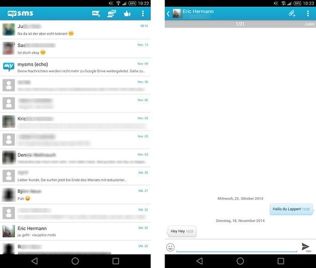 mysms list chat de