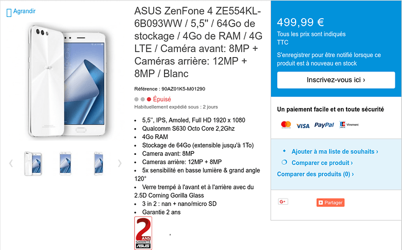ASUS ZenFone 4 ZE554KL