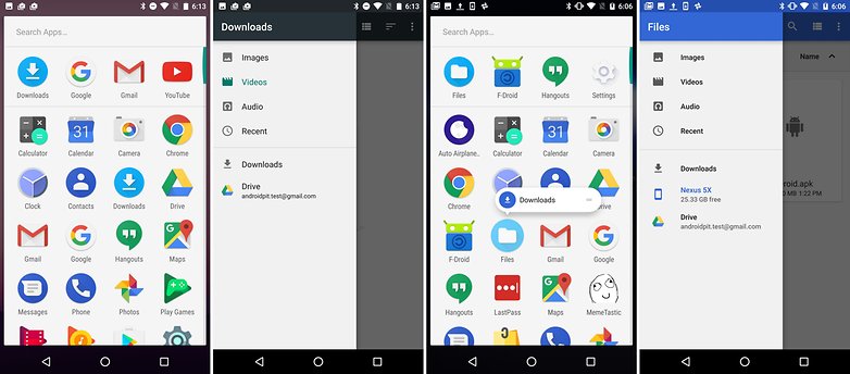 android n vs android o comparison file explorer