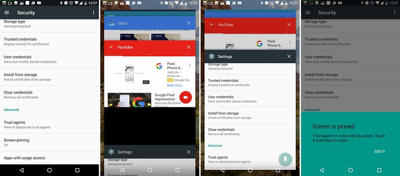 Correggi lo schermo Android Nougat