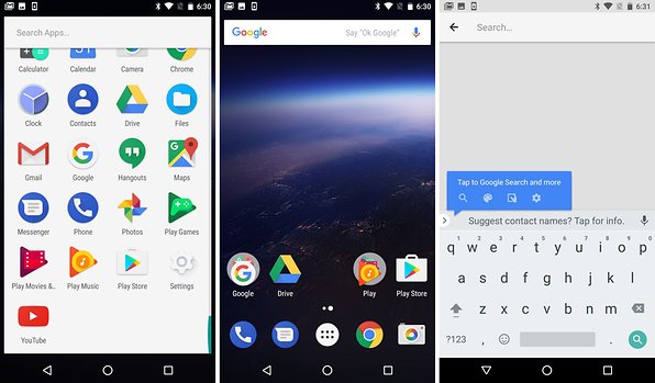 android o home drawer keyboard
