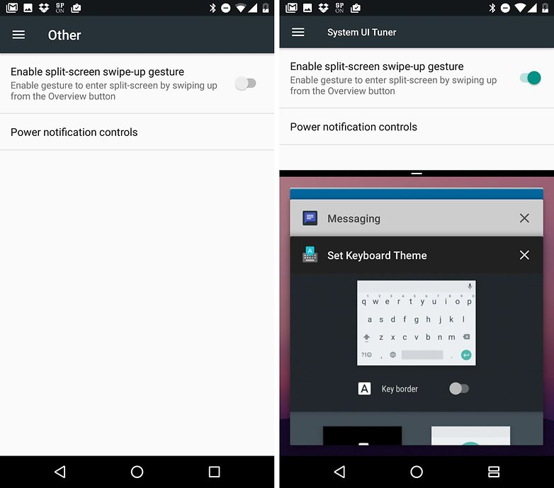 android n multi window gesture