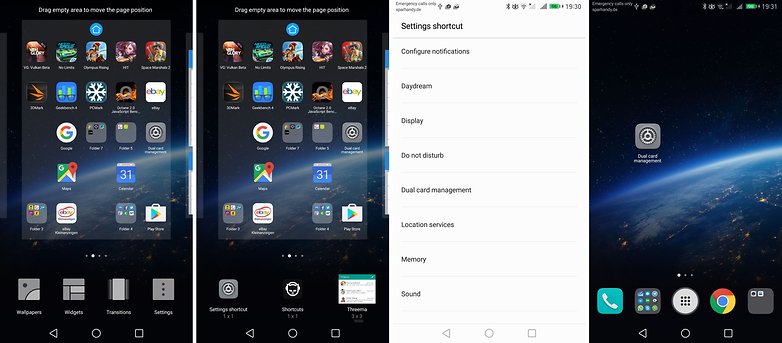widget di impostazioni Android huawei mate 9