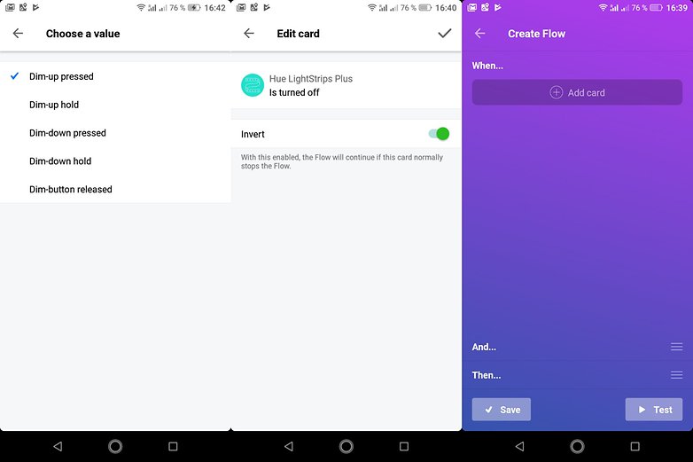 athom homey flow menus androidpit