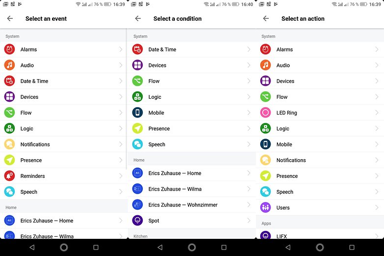 athom homey flow when and then androidpit