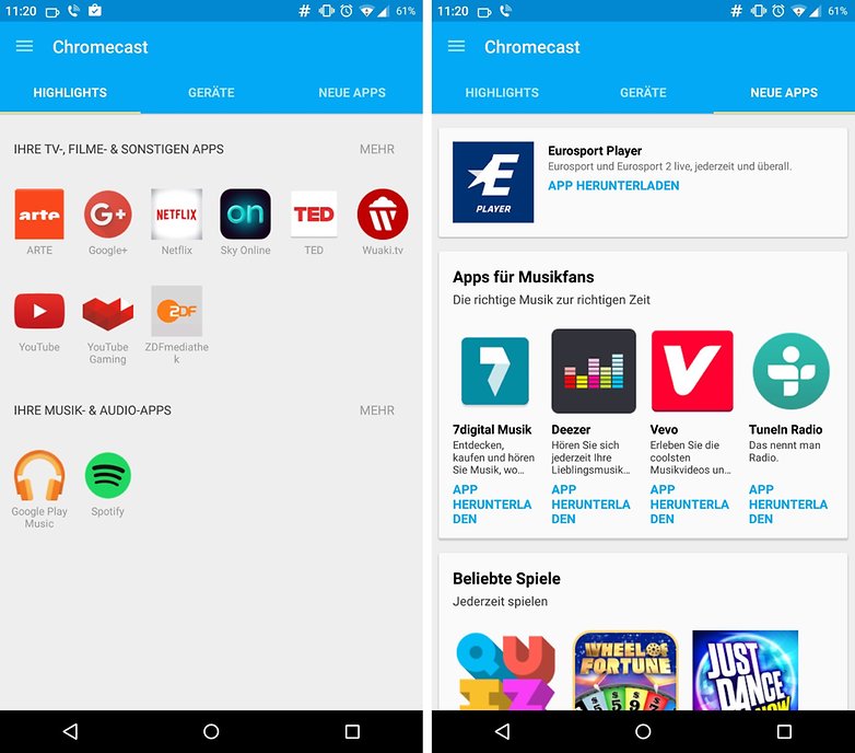 chromecast new app audio de