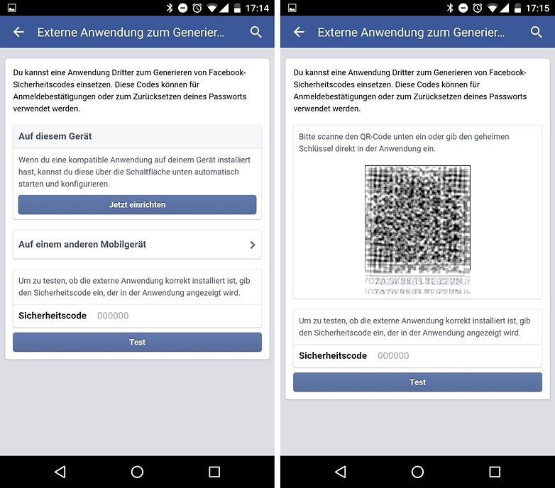 facebook 2fa de