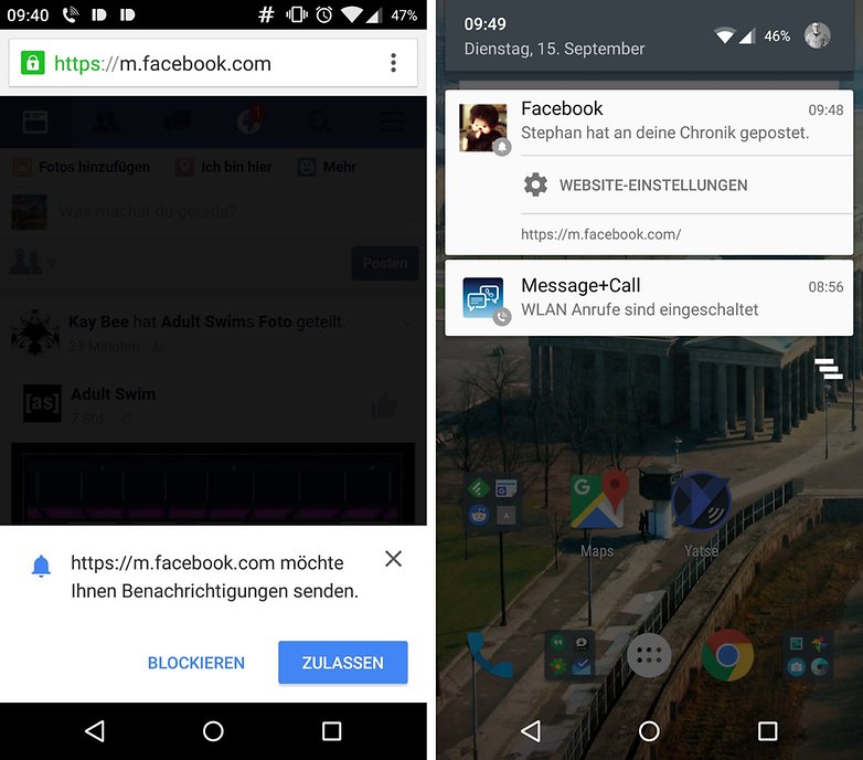 facebook push api de