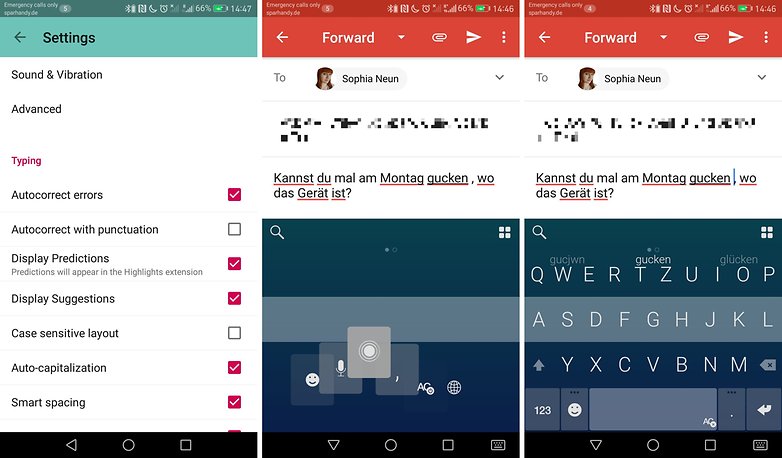 fleksy keyboard screens