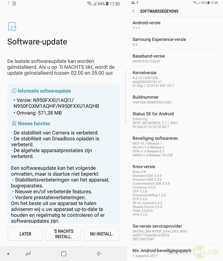 galaxy note 8 update camera n90fxxu1aqi1