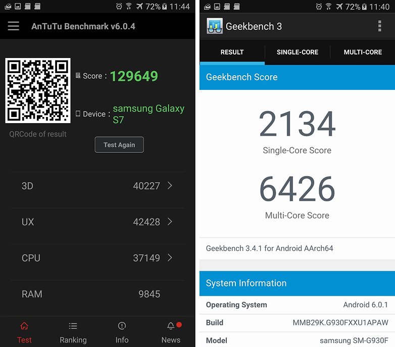 galaxy s6 vs s7 geekbench