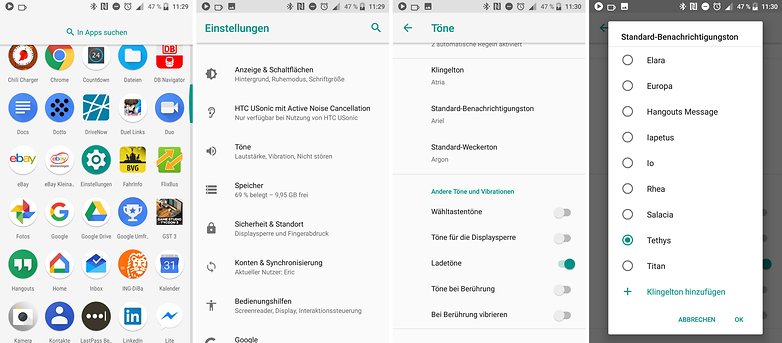 google android 8 change notification sound de