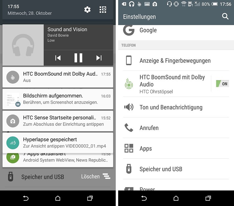 htc boomsound option de