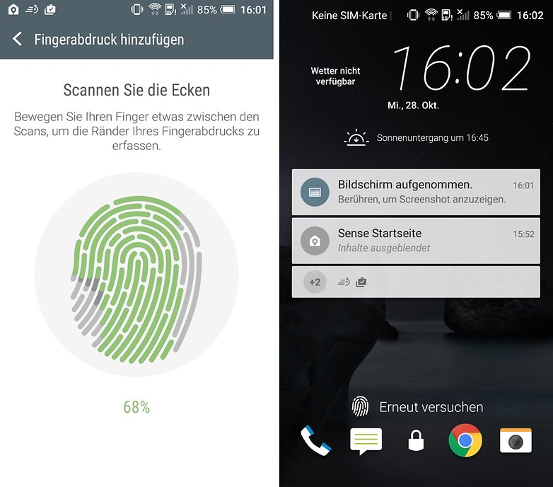 htc one a9 fingerprint sensor de