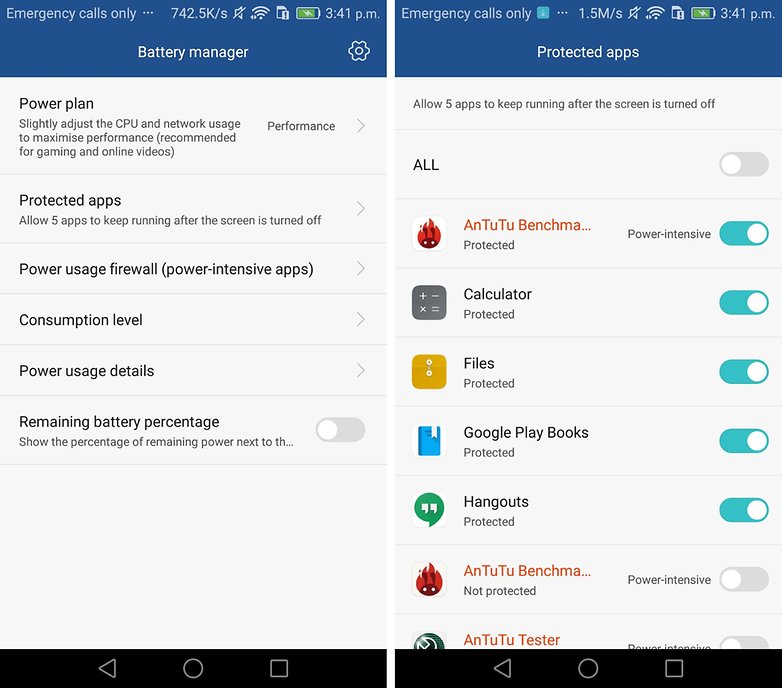 huawei p8 battery saving