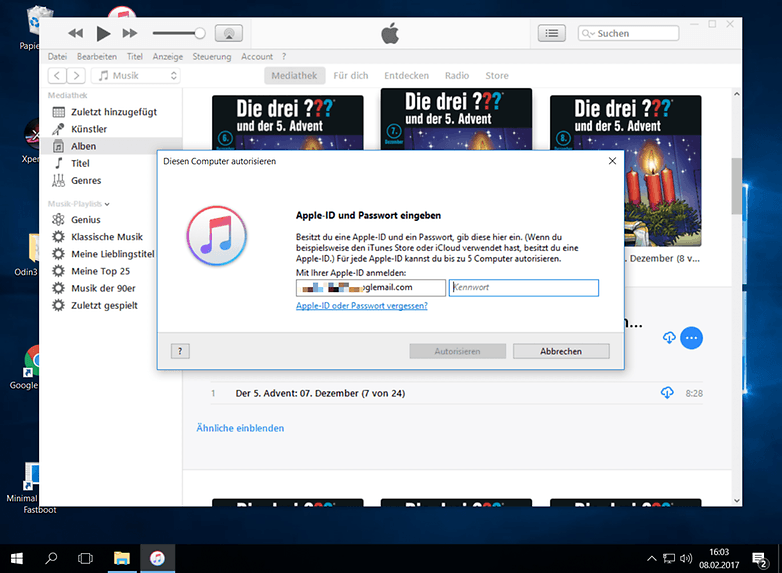 itunes auth computer