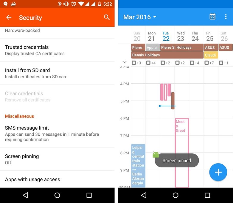 lollipop app pinning