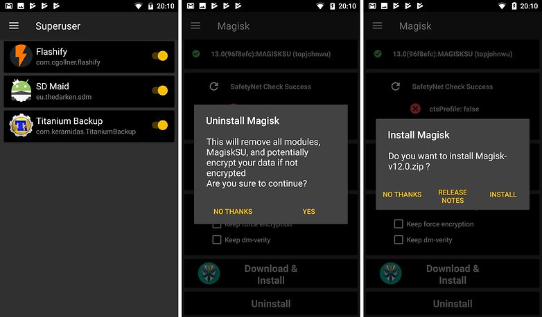 magisk su uninstall install