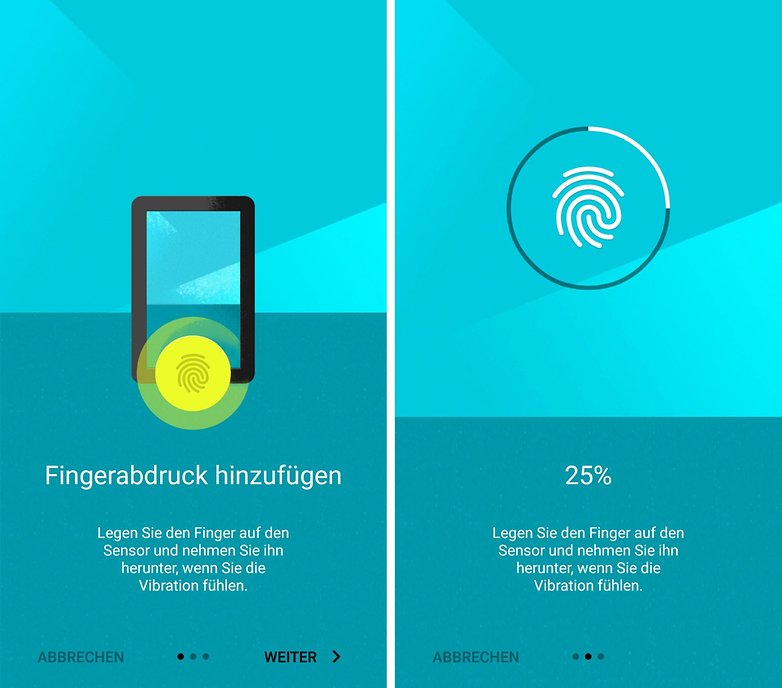 oneplus two fingerprint setup de