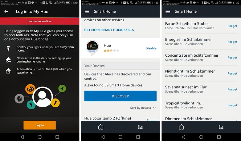 philips hue setup alexa skill control
