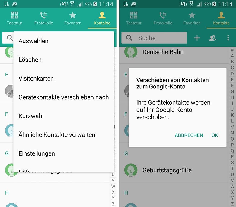 samsung kontakte synchronisieren
