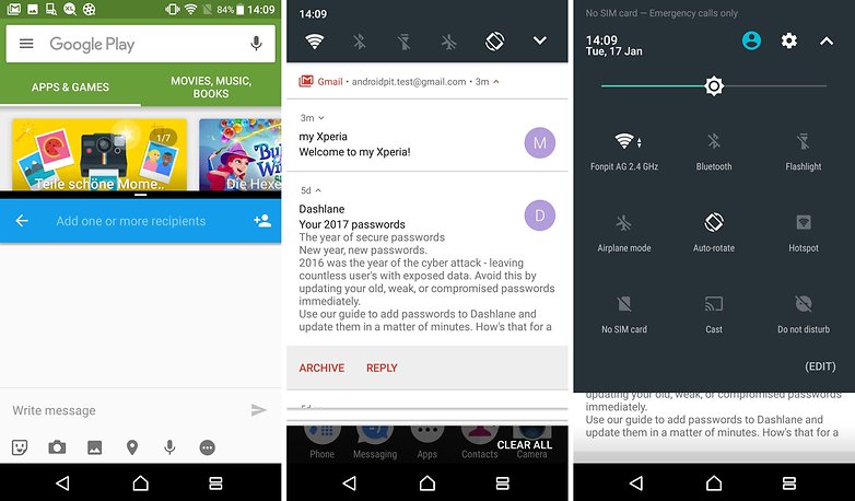 sony xperia z5 nougat design