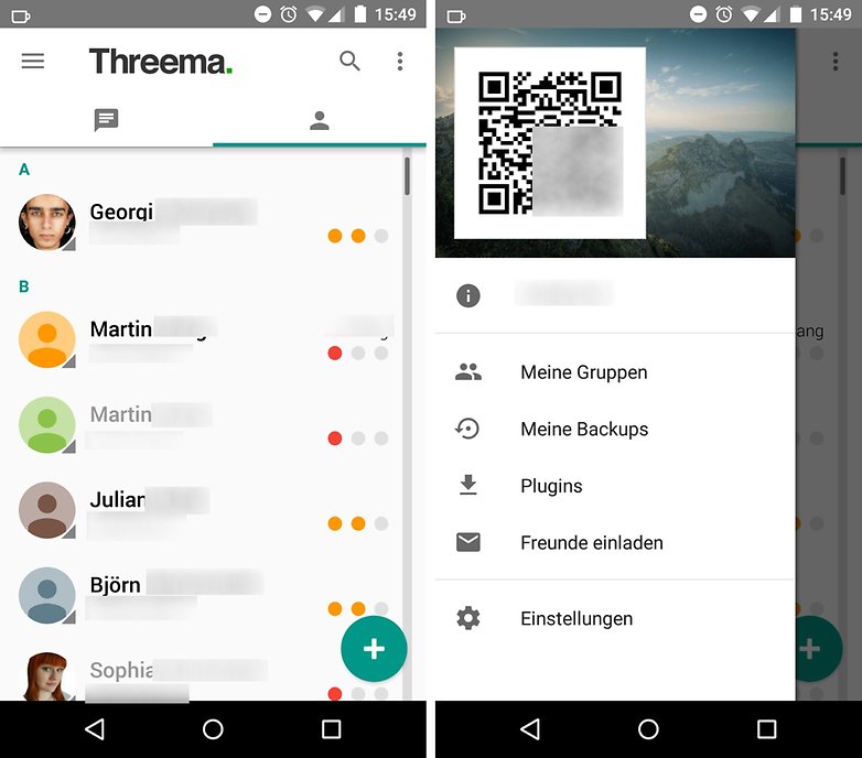 threema screen de