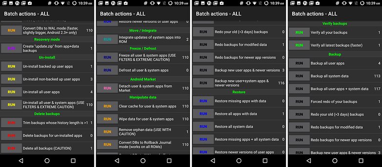 titanium backup batch actions