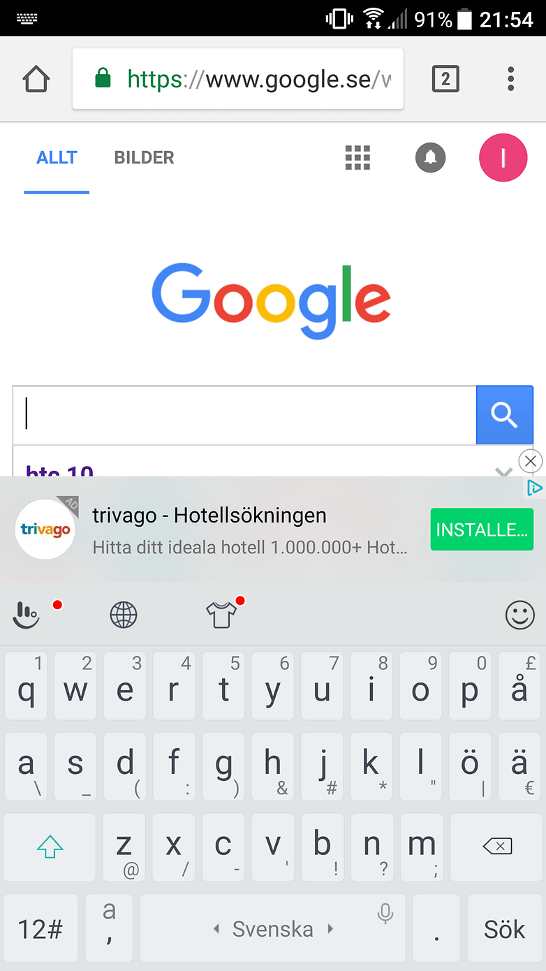 touchpal ad bug