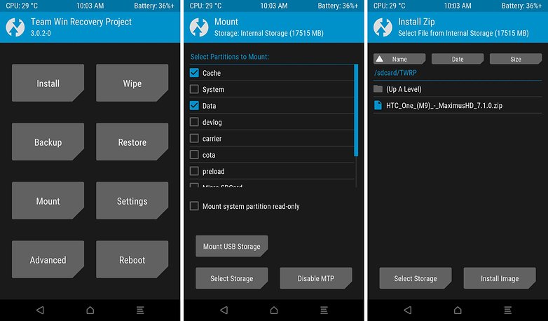 twrp mount install