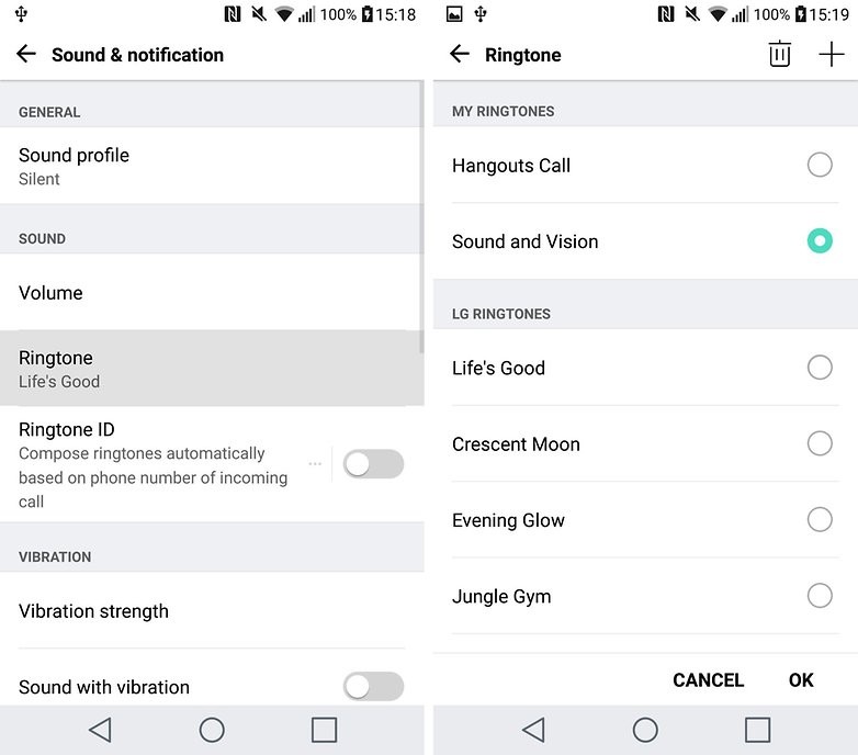 use own ringtone