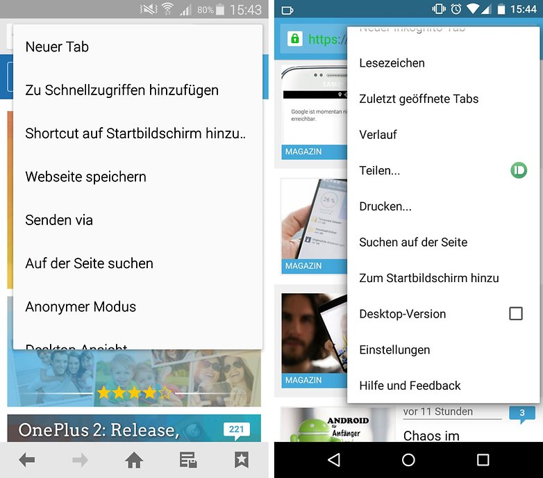 website shortcut on homescreen de