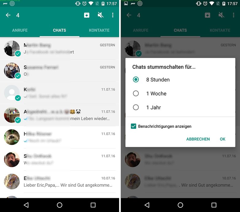 whatsapp block contacts de