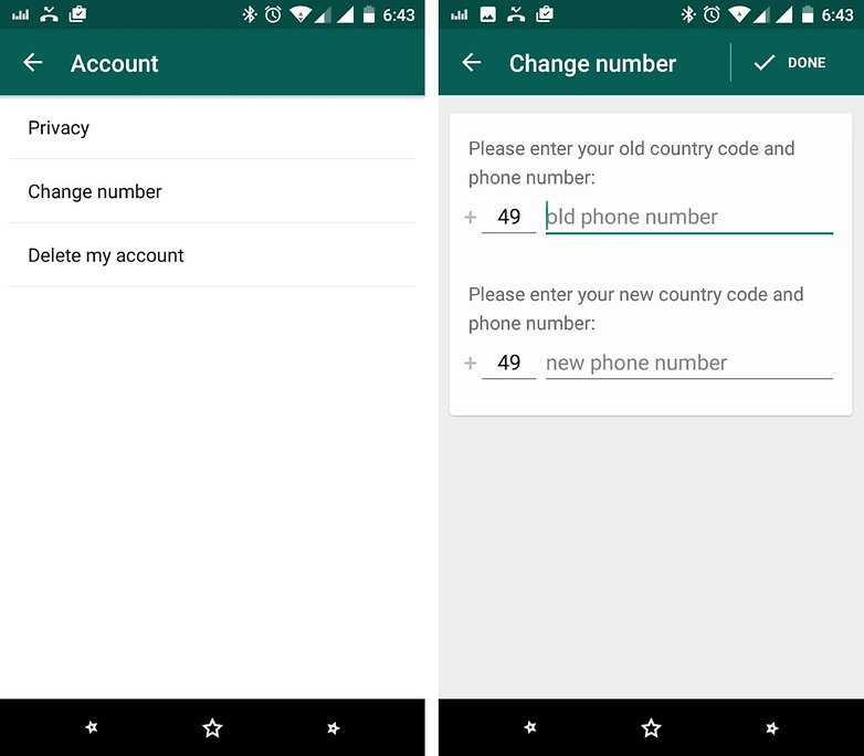 whatsapp change number