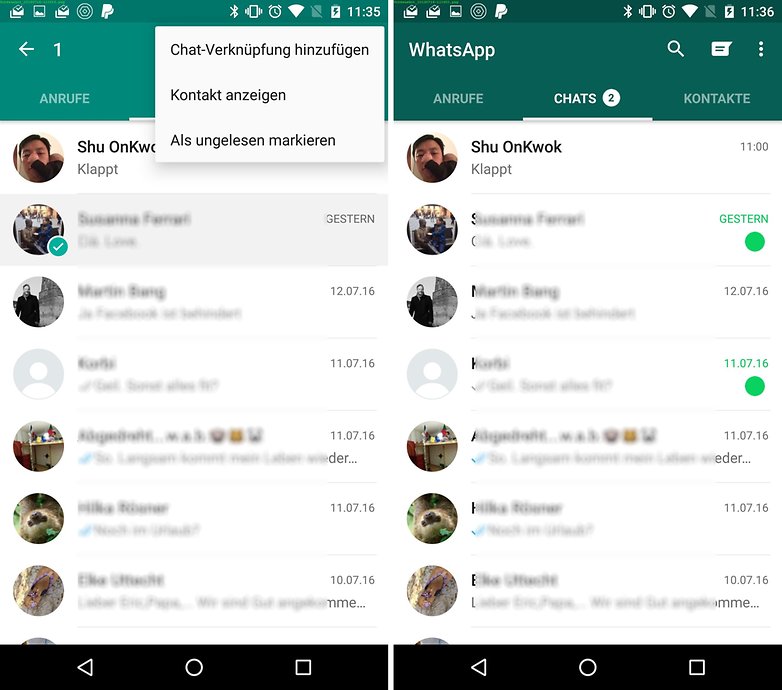 whatsapp mark unread de