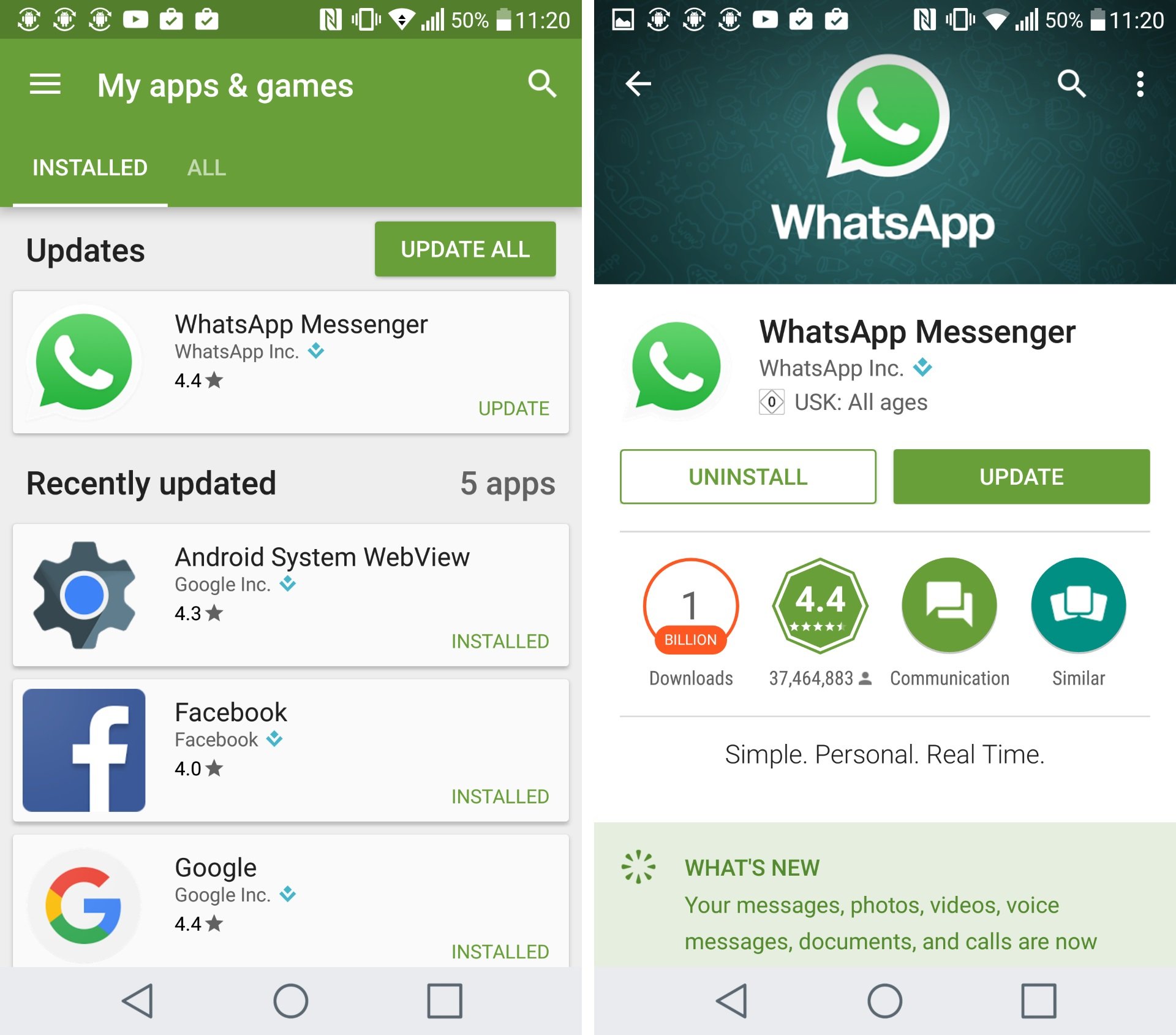 Update WhatsApp So you always have the latest version