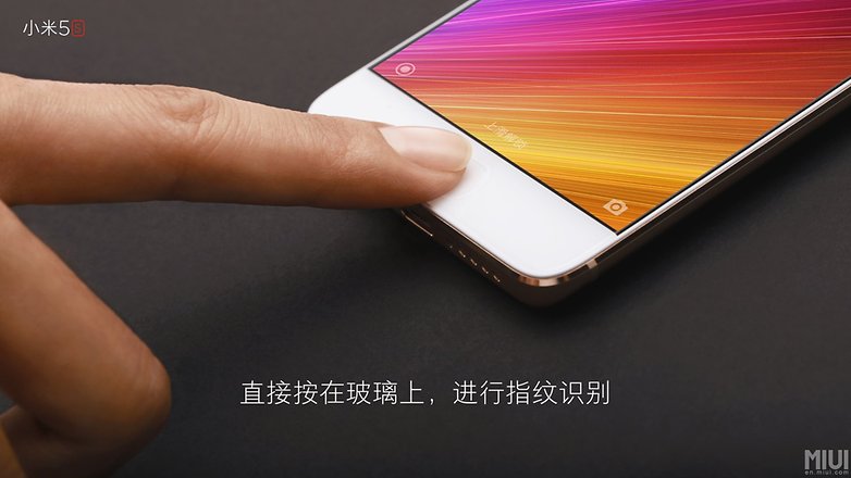 xiaomi mi 5s fingerprint sensor