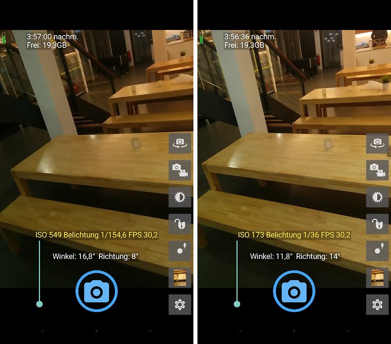open camera manual lighting
