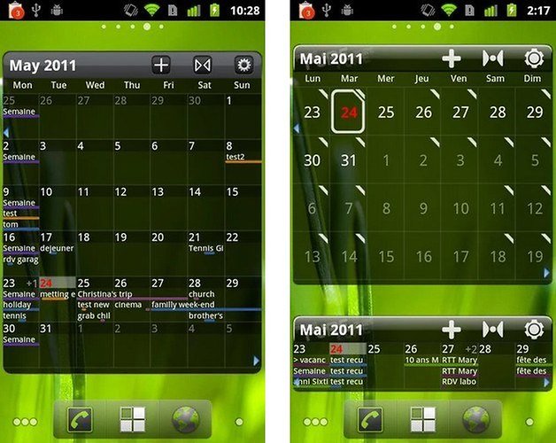 pure grid calendar widget