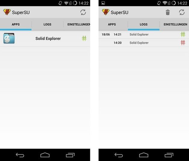 supersu apps logs