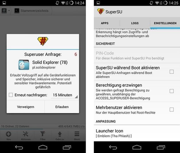 supersu settings prompt