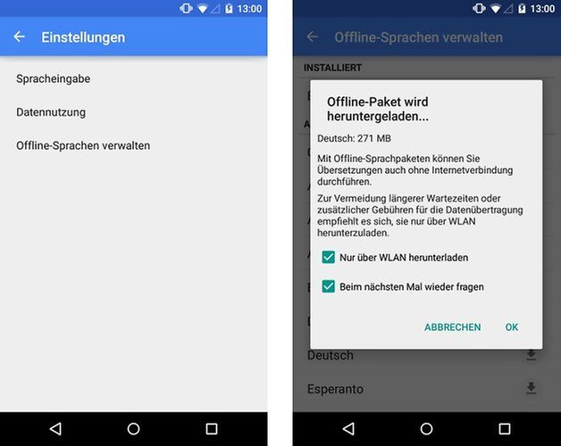 translate offline de