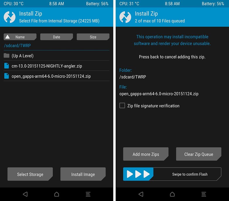 twrp install zip