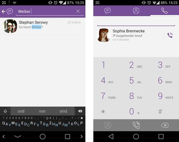 viber call search features de
