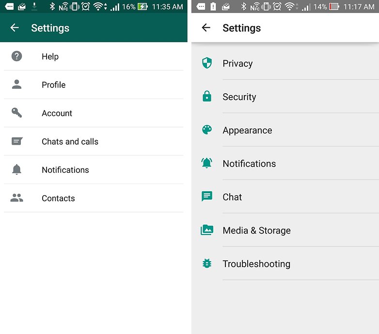 whatsapp vs threema settings