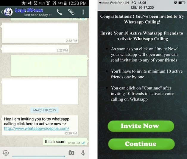 whatsapp calling scam